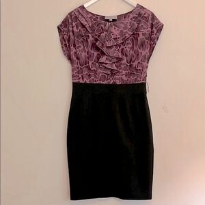Classiques Entier Pink and Black two tone ruffle Dress size 6